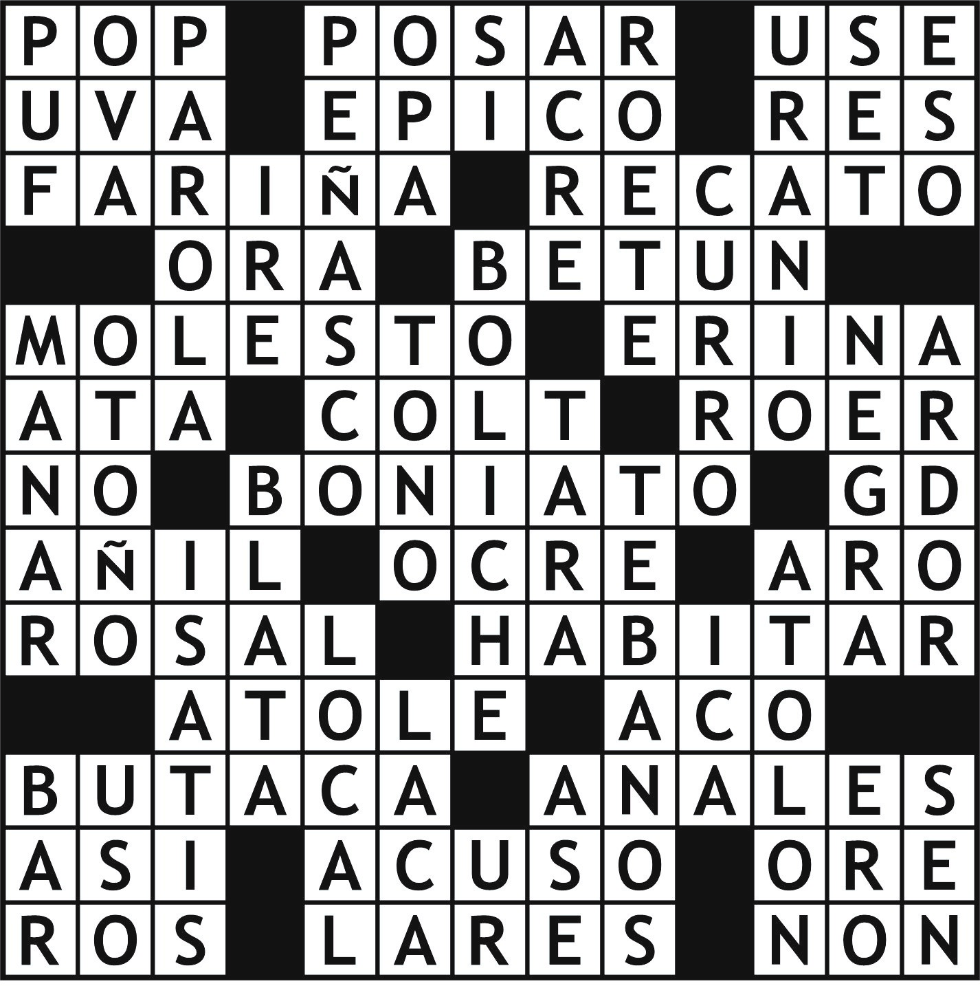 Solución del juego anterior.