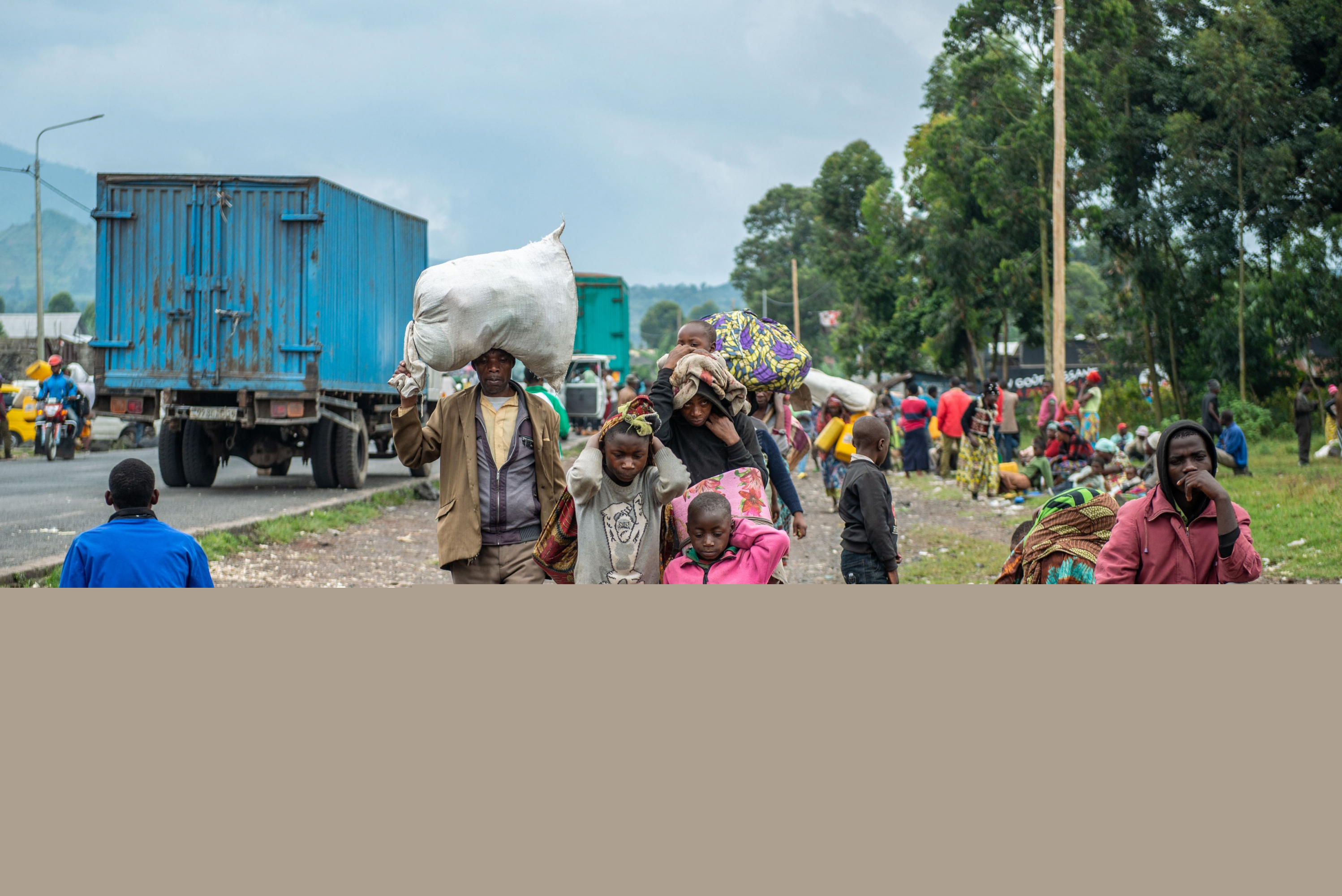 Al menos 75.000 desplazados en el Congo por los combates entre Ejército y el M23. Foto: AFP
