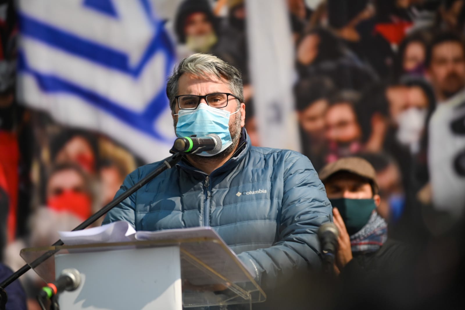 Martín Pereira, presidente de la FFPS, en recorrida por el Hospital de Paysandú. Foto: Comunicación Sur