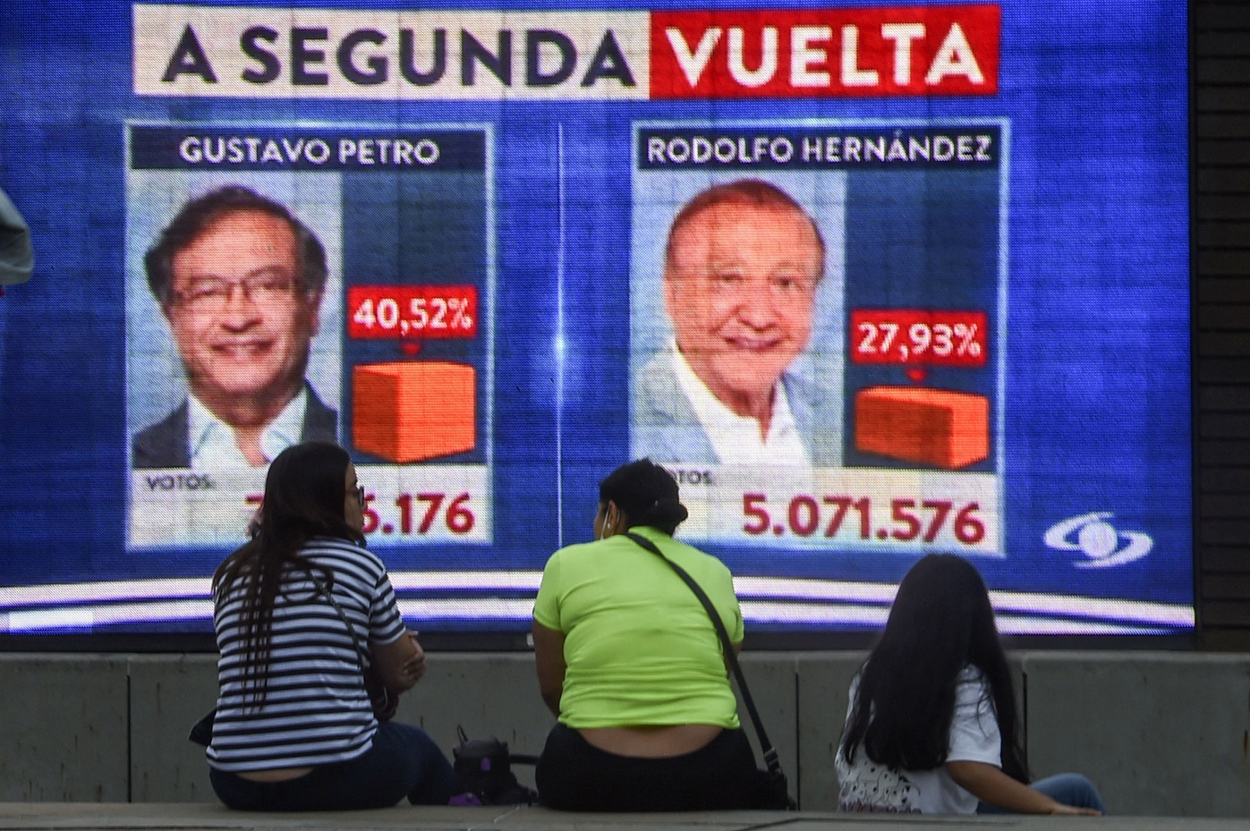 Gustavo Petro y Rodolfo Hernández. Foto: AFP.