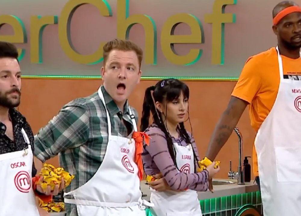 Oscar Belo, Colo Gianarelli, Luana Persíncula y Reque Newsome en "Masterchef Celebrity Uruguay". Foto: Captura de Instagram