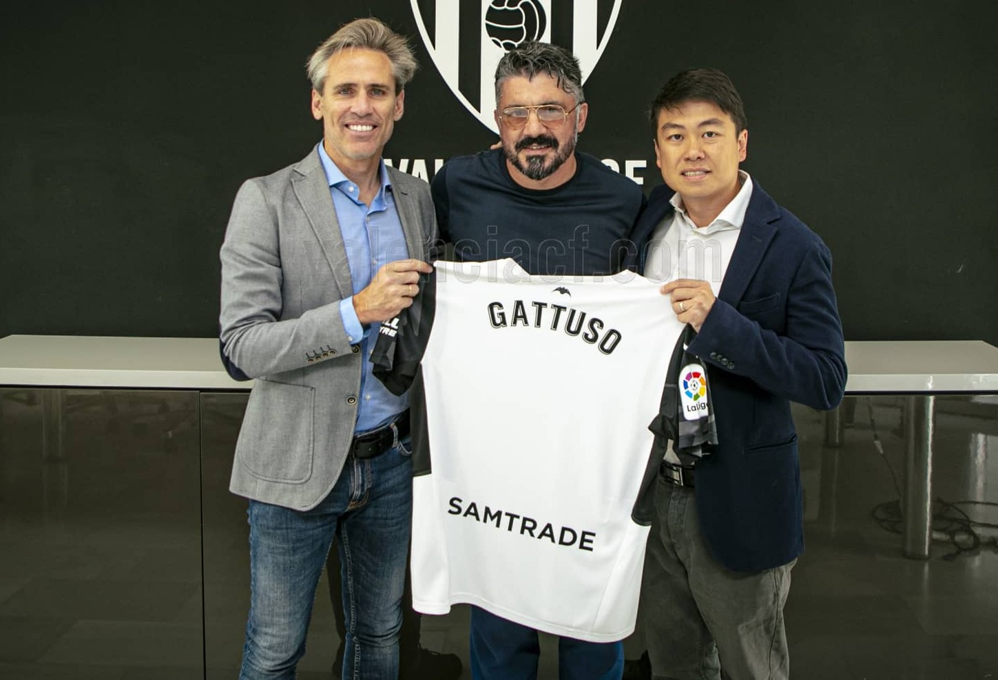 Gennaro Gattuso en su presentación como nuevo técnico de Valencia. Foto: Valencia.