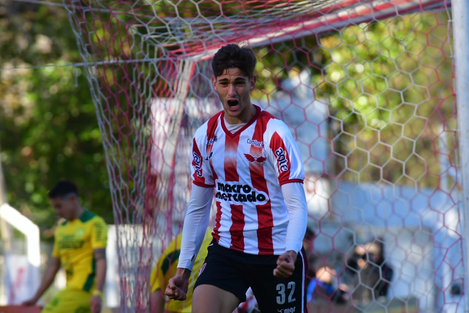 Valentín Adamo convirtió en su debut en River Plate. Foto: Francisco Flores.