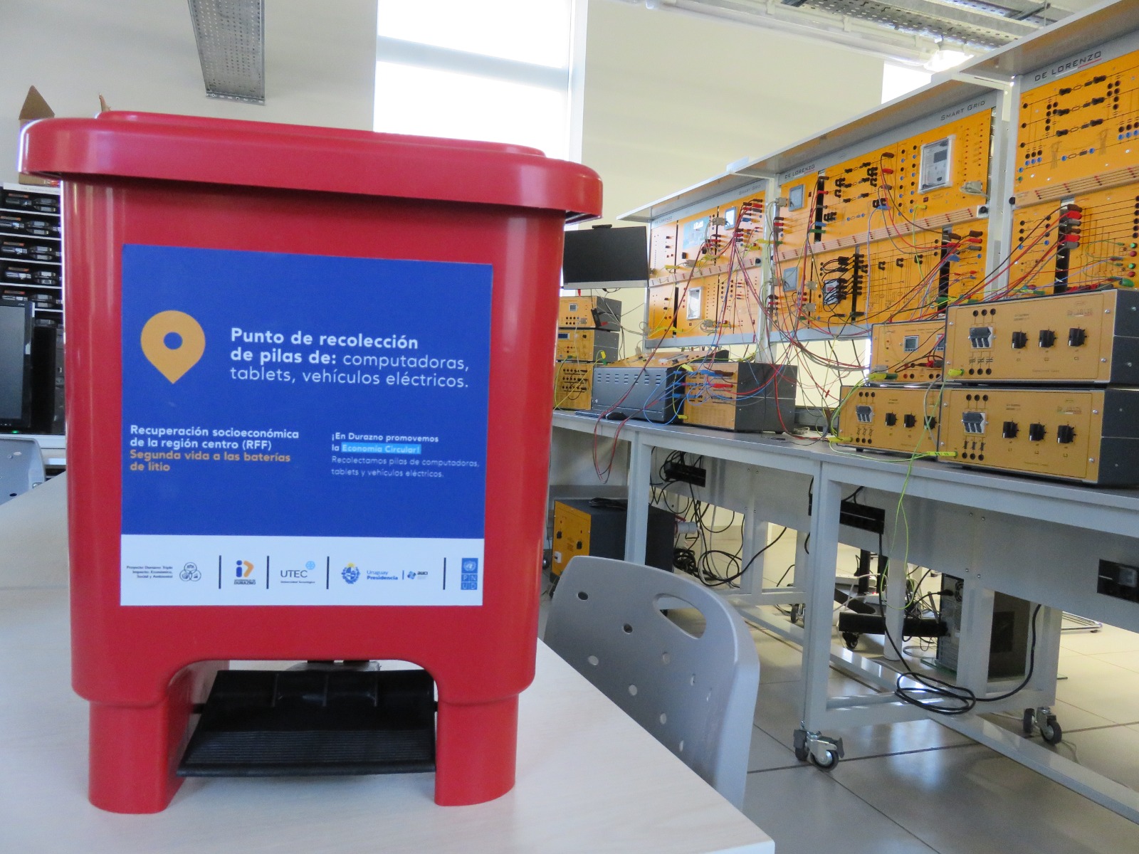 Proyecto con baterías de litio usados en la UTEC