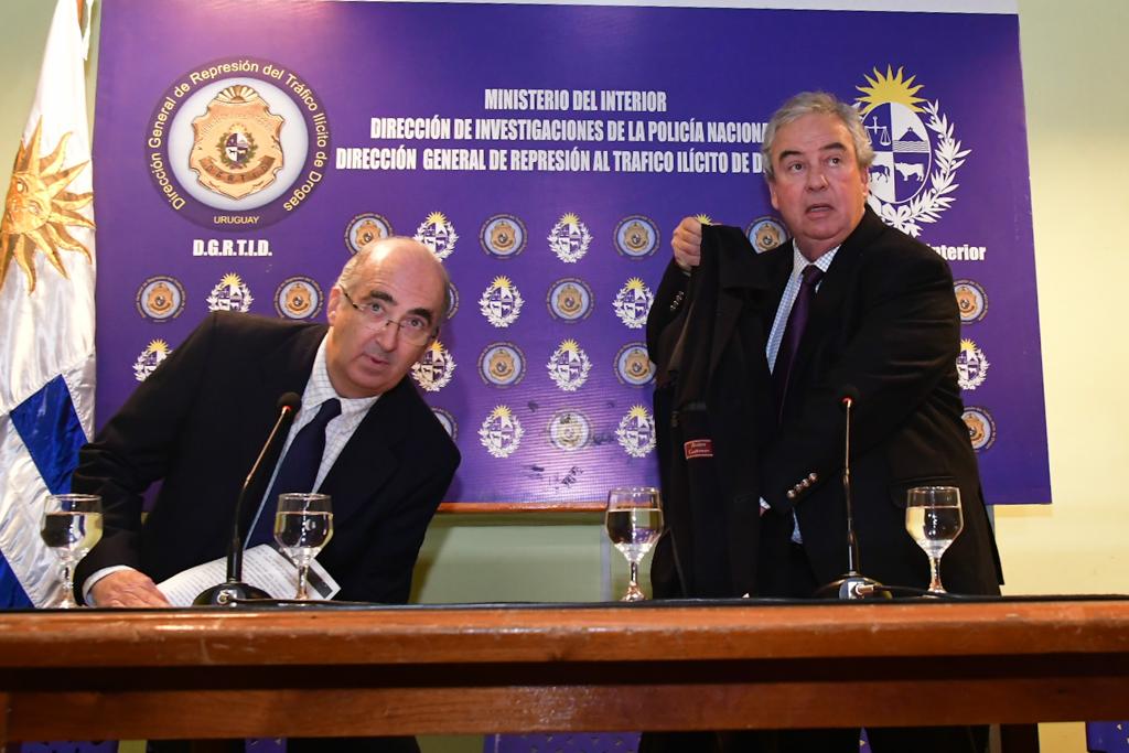 Luis Alberto Heber y Guillermo Maciel en conferencia de prensa. Foto: Estefanía Leal
