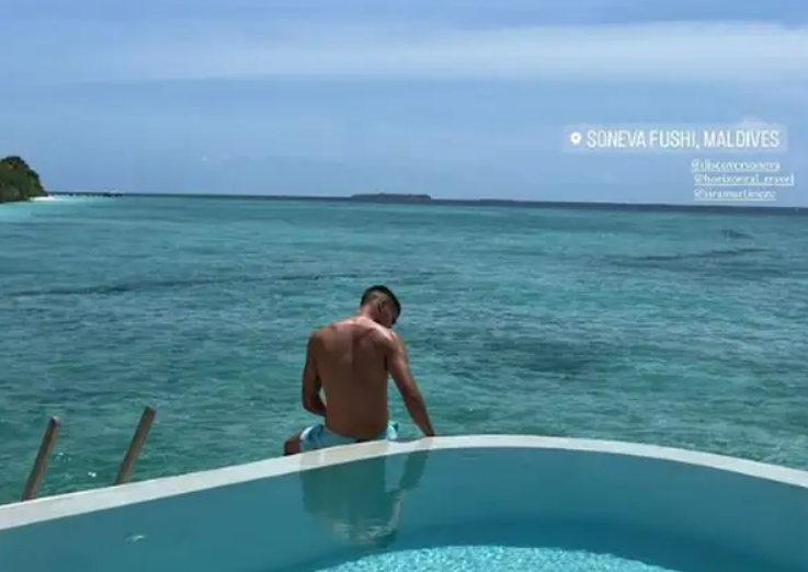 Ferran Torres en Maldivas. Foto: Instagram Ferran Torres