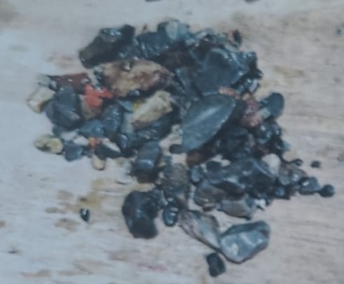 Objetos encontrados en planta de Ancap. Foto: Cortesía de Richard Charamelo