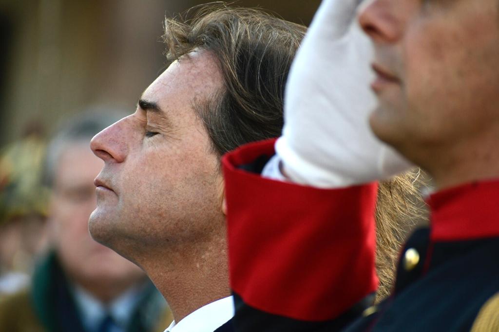 Presidente Lacalle Pou en acto del 19 de junio. Foto: Leonardo Mainé