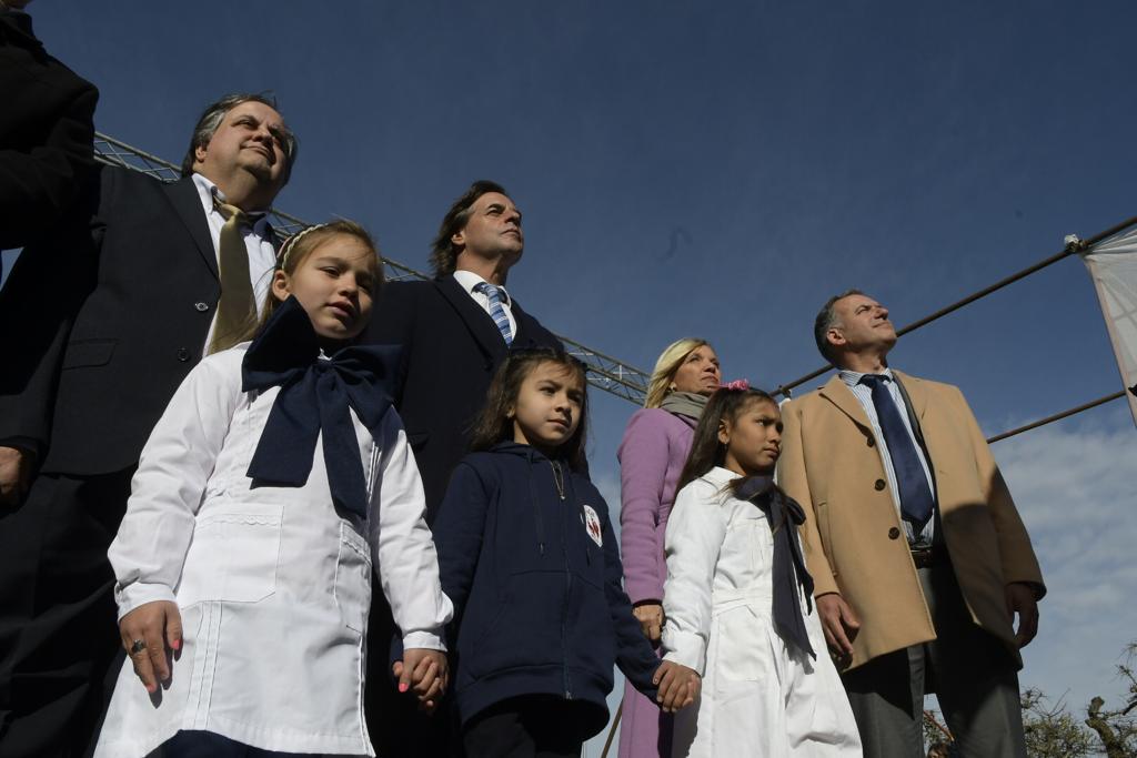 Lacalle Pou en la celebración del 19 de junio en Canelones. Foto: Leonardo Mainé