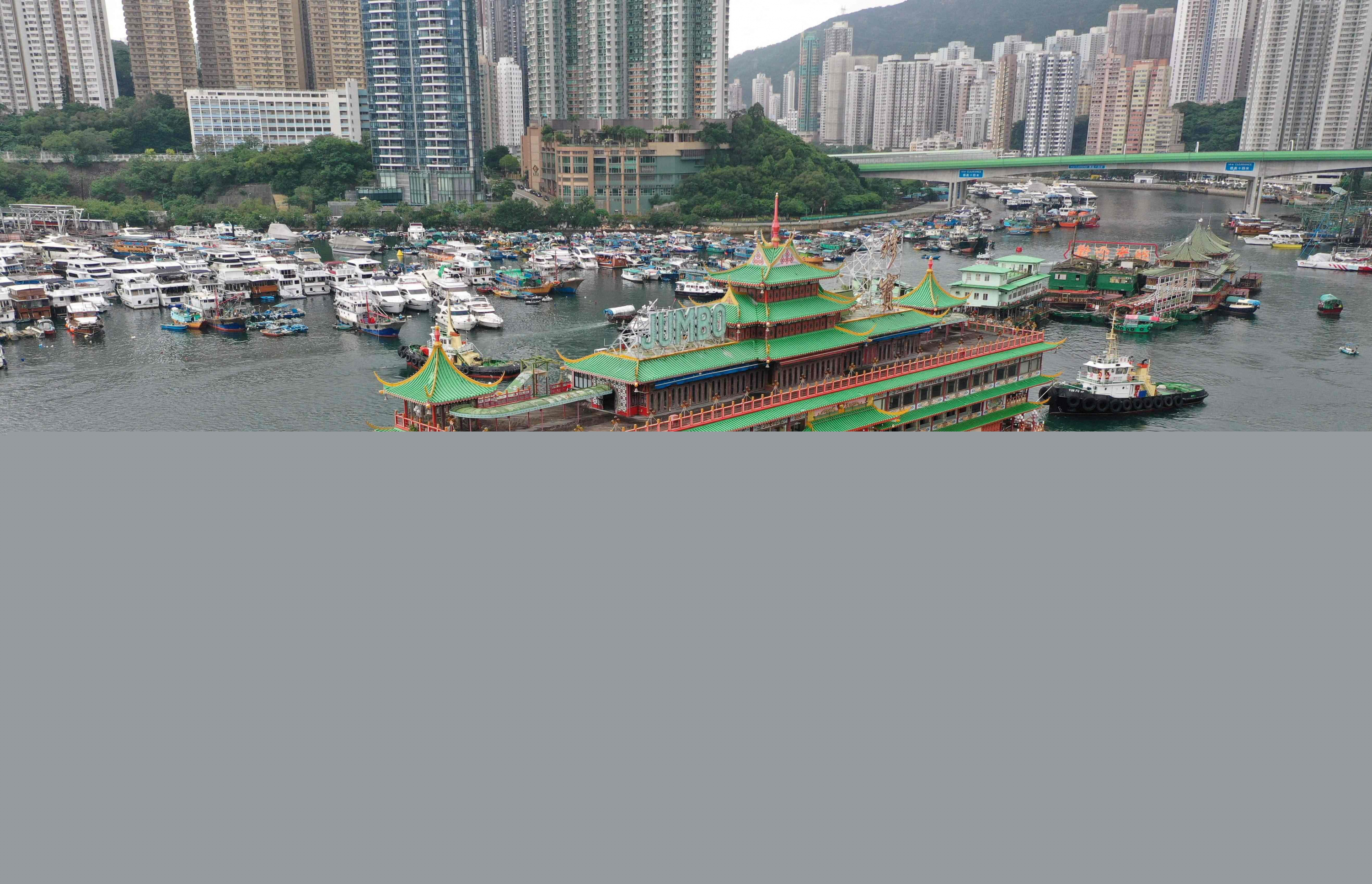 Jumbo, restaurante flotante de Hong Kong. Foto: AFP