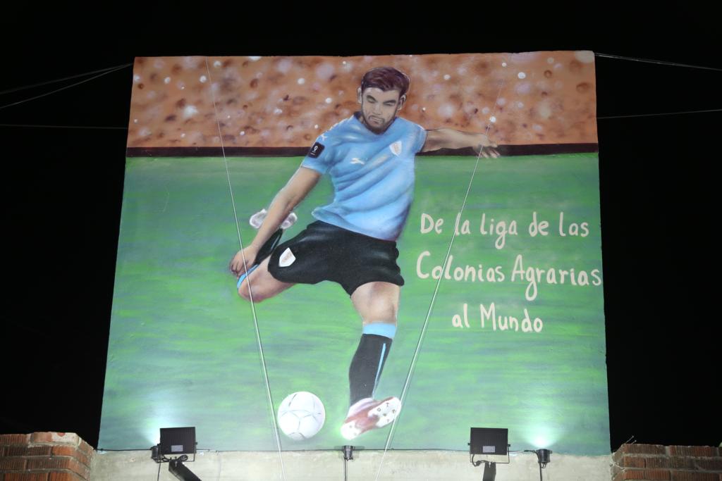 Mural de Arambarri en la Liga Agraria. Foto: Vicente Massarino.