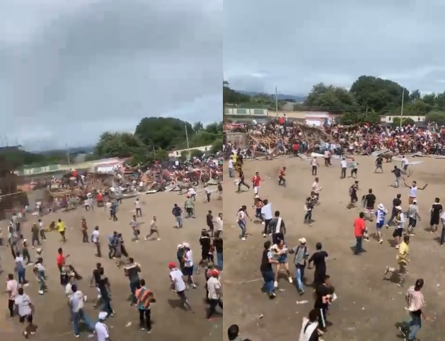 Desplome de plaza de toros en Colombia