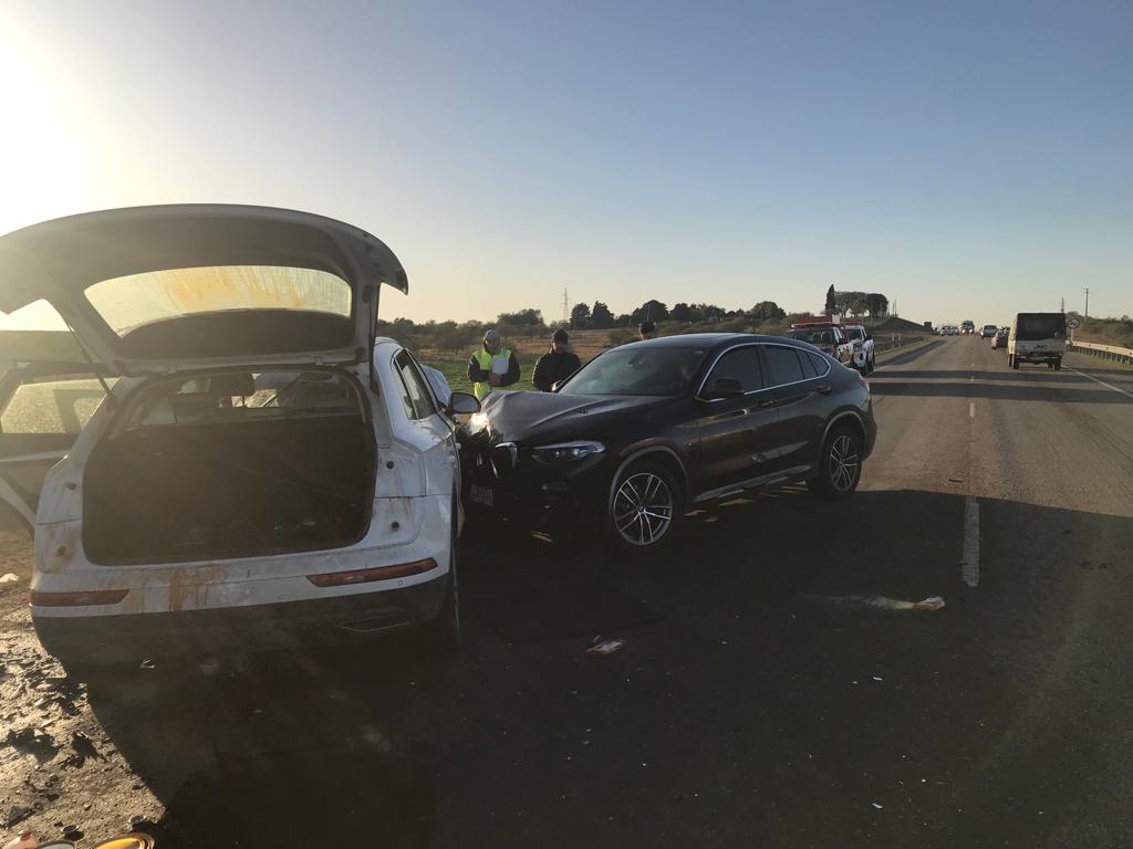 Accidente múltiple en Ruta 2. Foto: Caminera