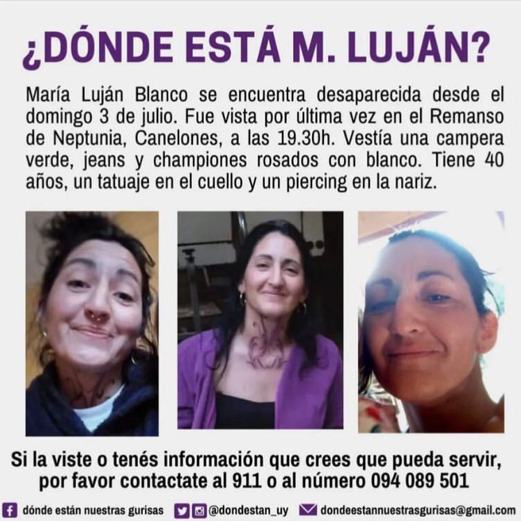 Solicitan colaboración para encontrar a María Luján Blanco
