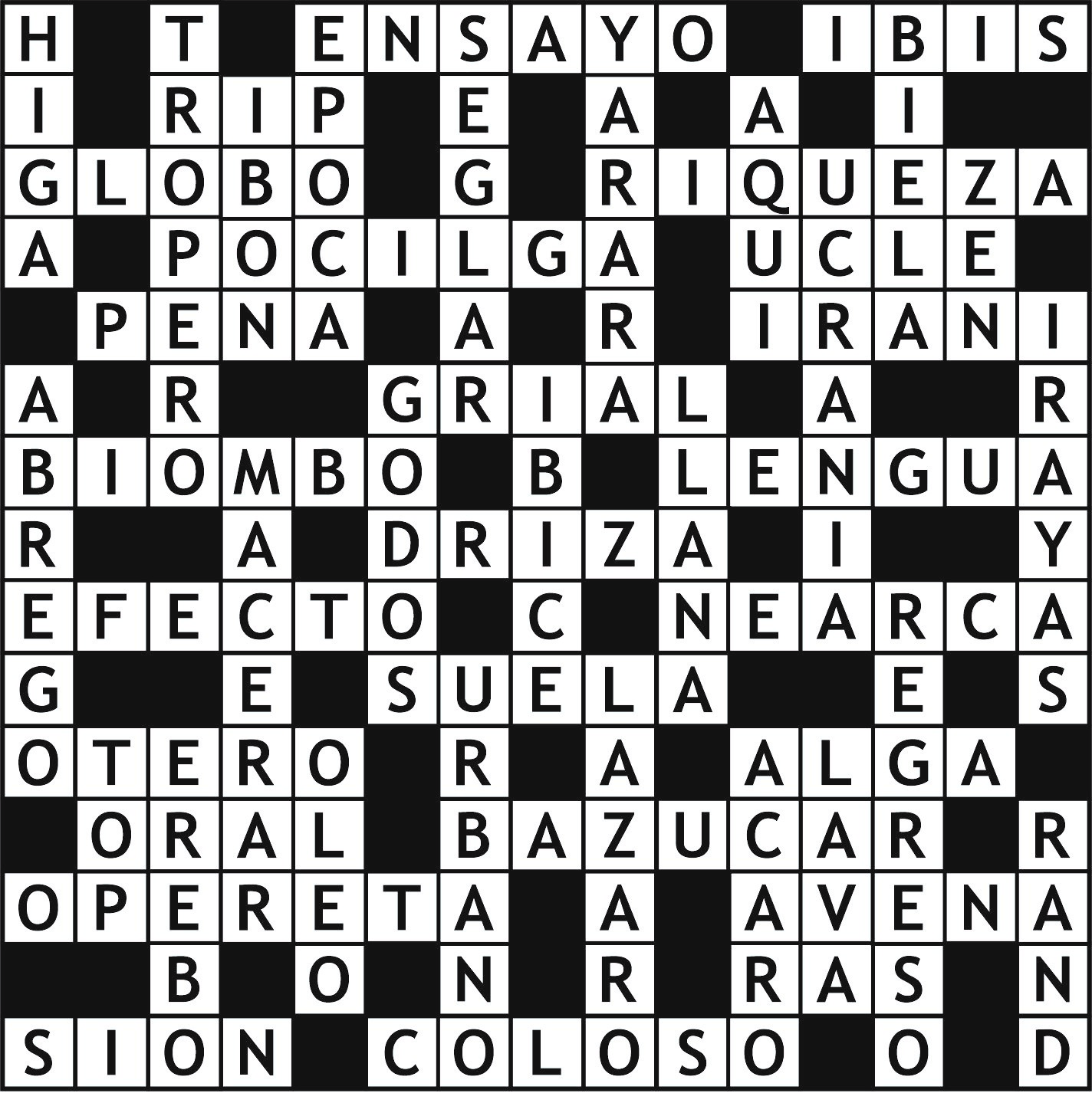 Solución del juego anterior.