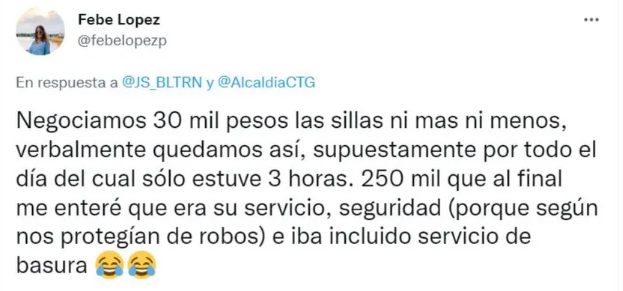 La usuaria continuó relatando la historia. Foto: LA NACIÓN (GDA), @febelopez
