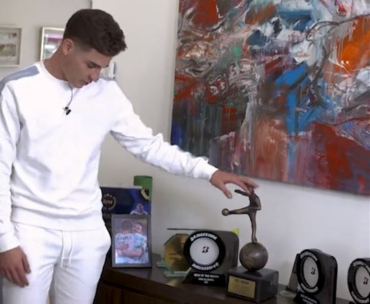 Julián Álvarez y el premio a Rey de América. Foto: captura.