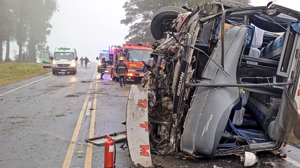 Accidente en ruta 23. Foto: Bomberos