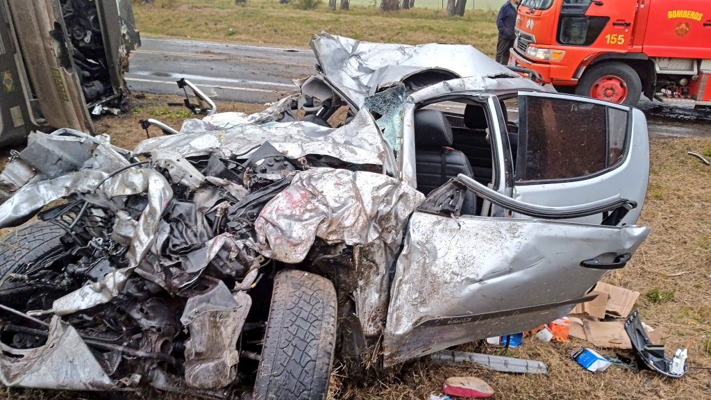 Accidente en ruta 23. Foto: Bomberos