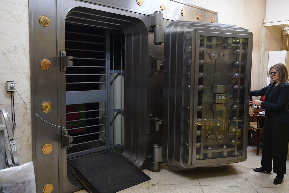 La bóveda que se conserva en el Edificio Artigas