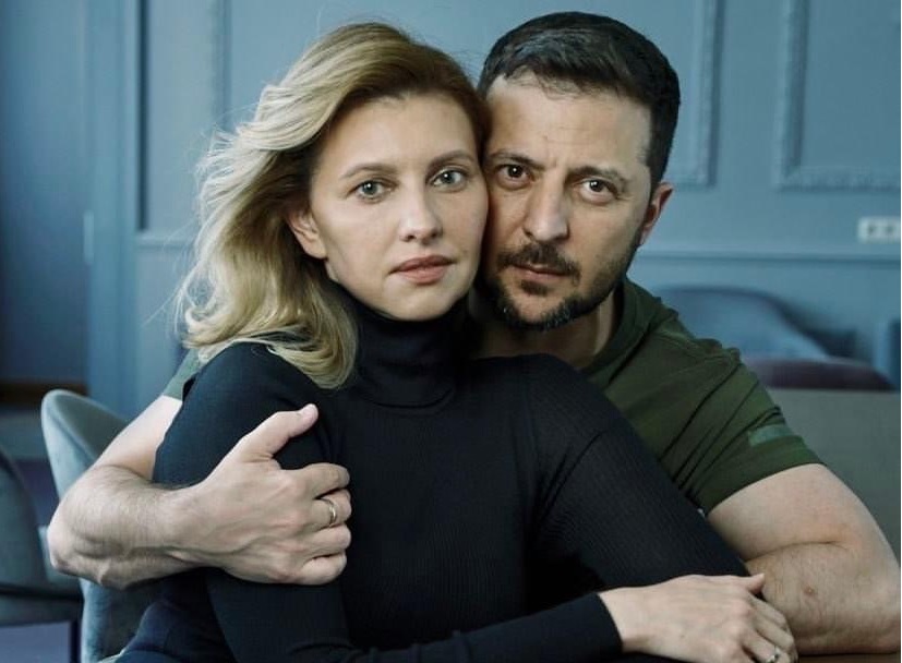 Sesión de fotos de Zelenski con su esposa en medio de la guerra. Foto: Twitter del Ministerio de Defensa de Ucrania