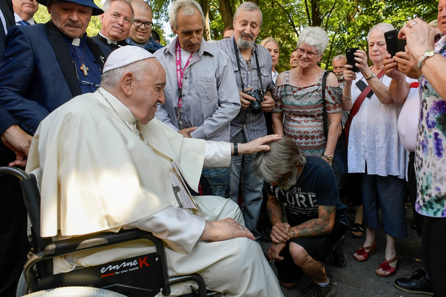Papa Francisco en Canadá. Foto: AFP.