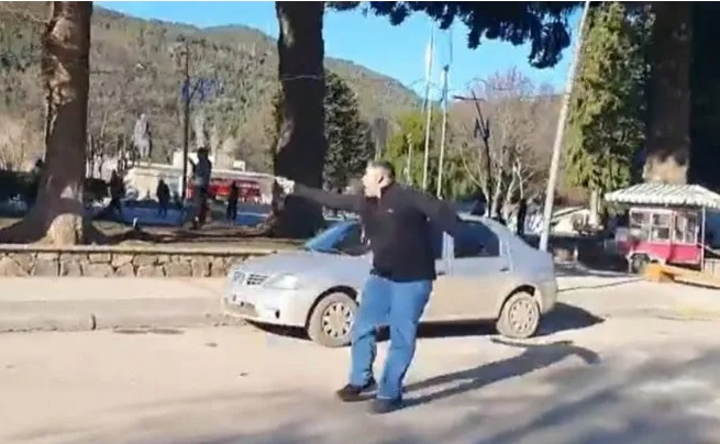 Incidentes en Neuquén, en manifestación sindical. Foto: Captura de video