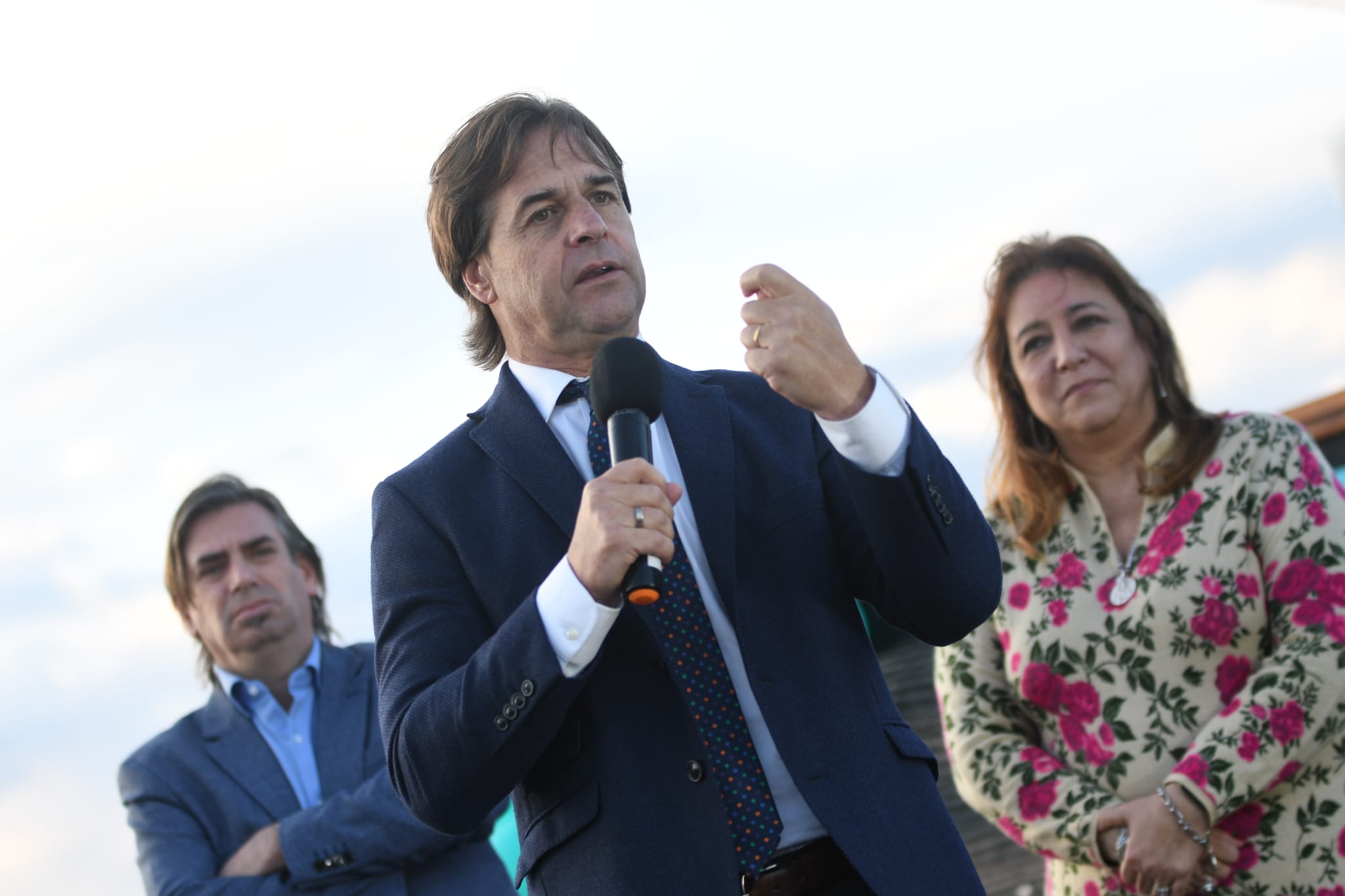 Luis Lacalle Pou en acto del Ministerio de Vivienda en Florida. Foto: Juan Manuel Ramos