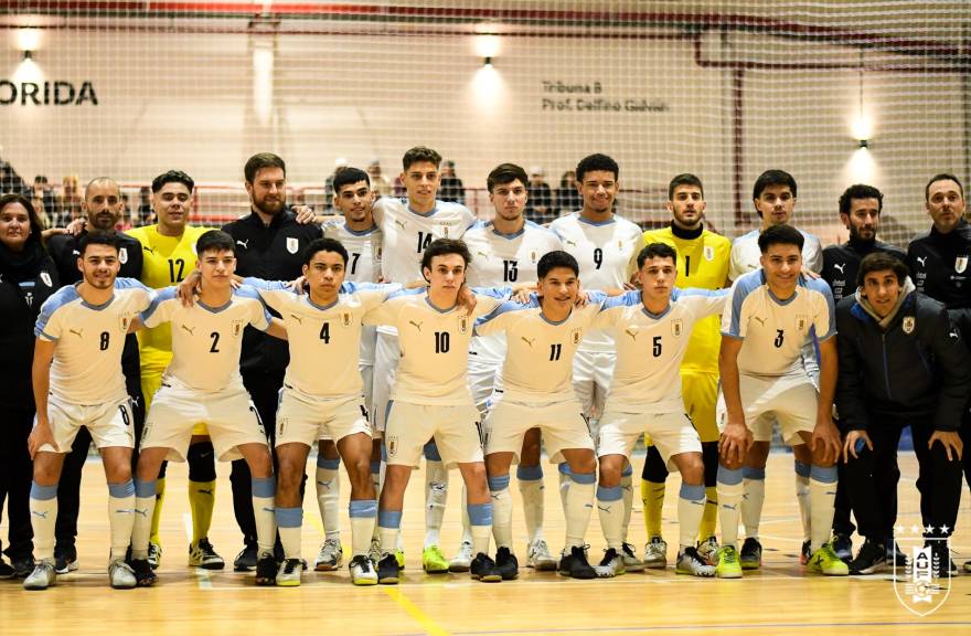 Selección uruguaya de fútbol sala Sub 20. Foto: @auffutbolsala