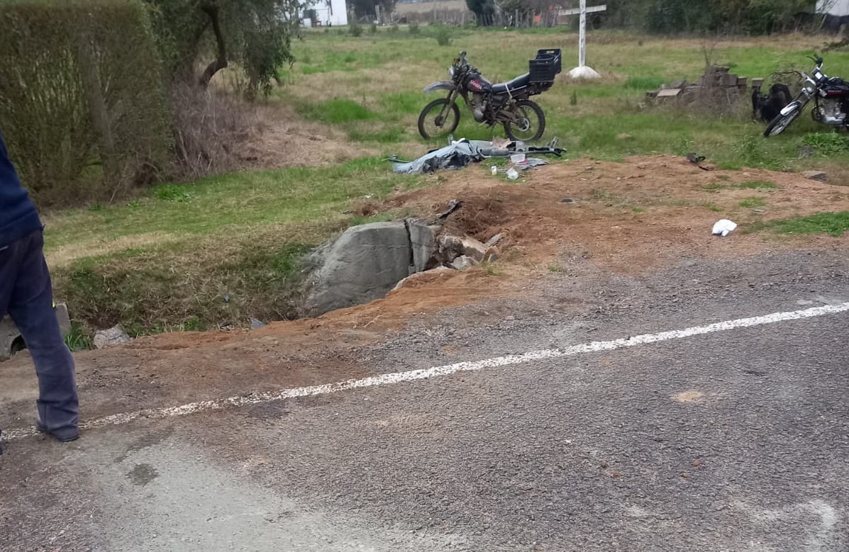 Siniestro en Ruta 13. Foto: Dirección Nacional de Policía Caminera