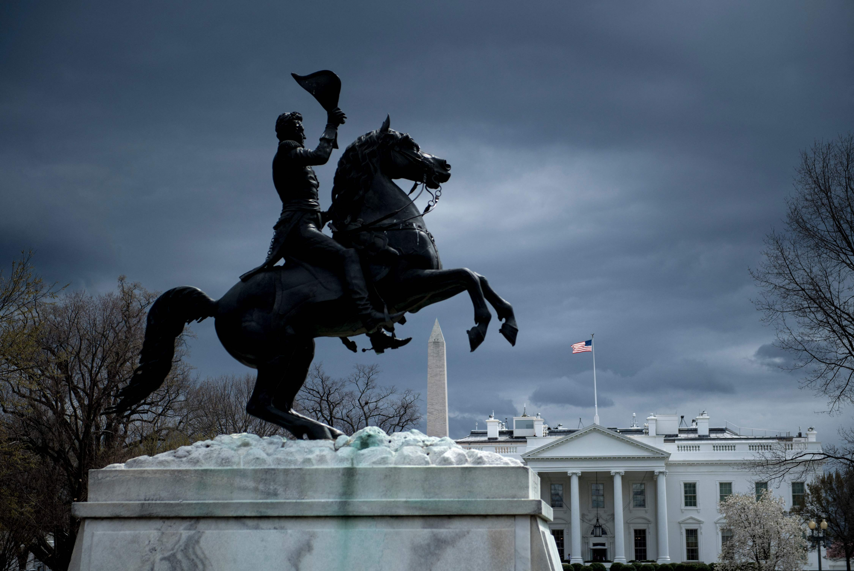 Vista de la Casa Blanca desde Lafayette Square en Washington, DC. Foto: AFP