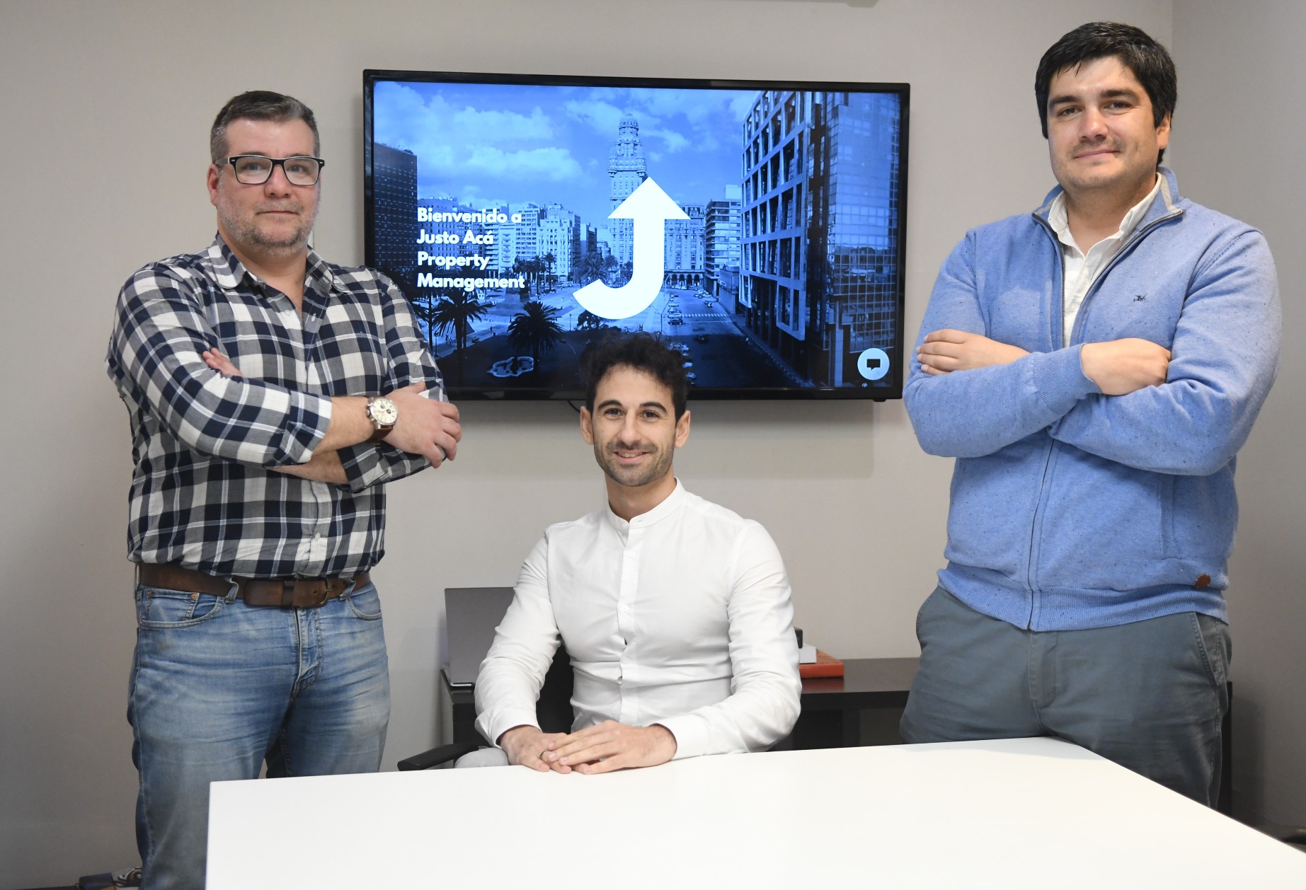 Javier Carámbula, Javier Garaza y Diego Carricaburu de Justo Acá. Foto: Juan Manuel Ramos.