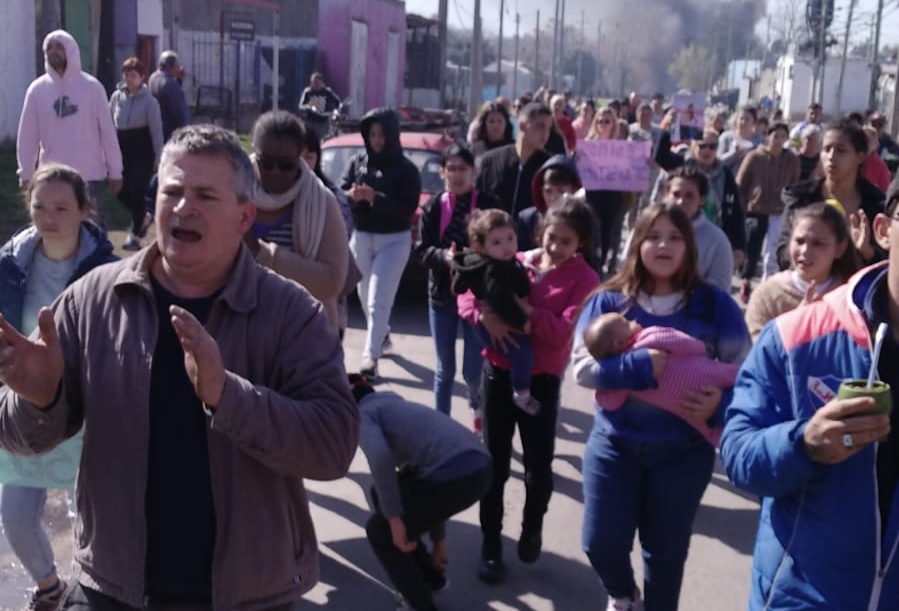 Manifestación de vecinos en Marconi. Foto: cedida por Casavalle de Pie