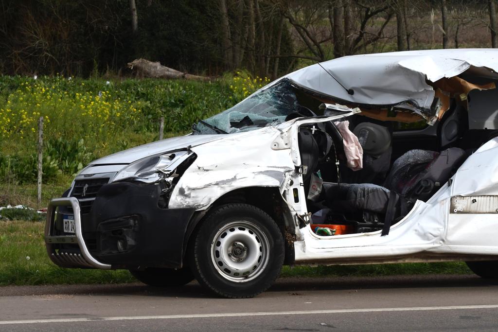 Accidente en ruta 5. Foto: Leonardo Mainé