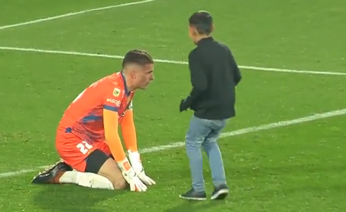 El lamento de Ezequiel Unsain tras el Defensa-Boca. Foto: Captura.