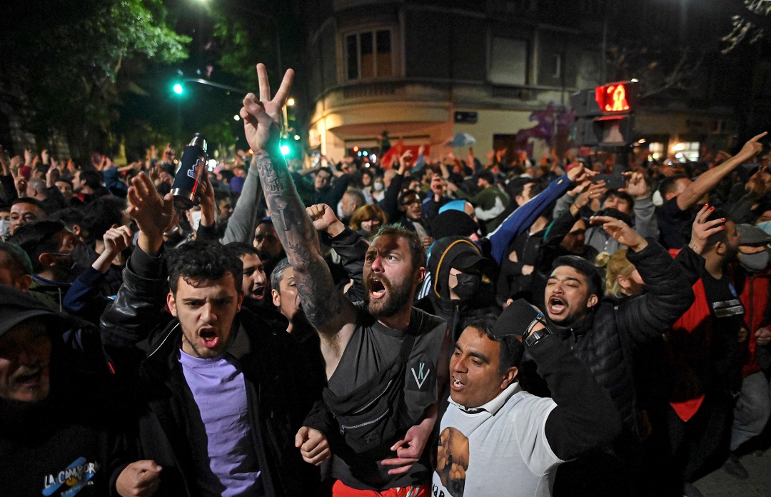 Manifestaciones en respaldo a Cristina Kirchner. Foto: AFP