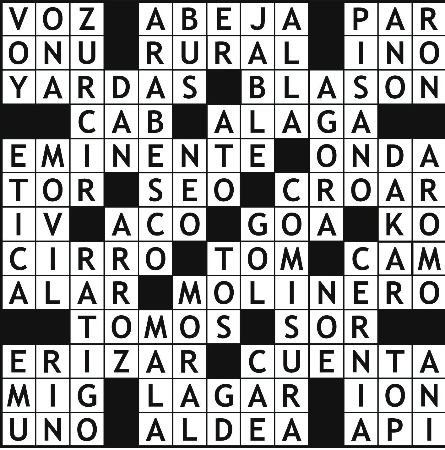 Solución del juego anterior.