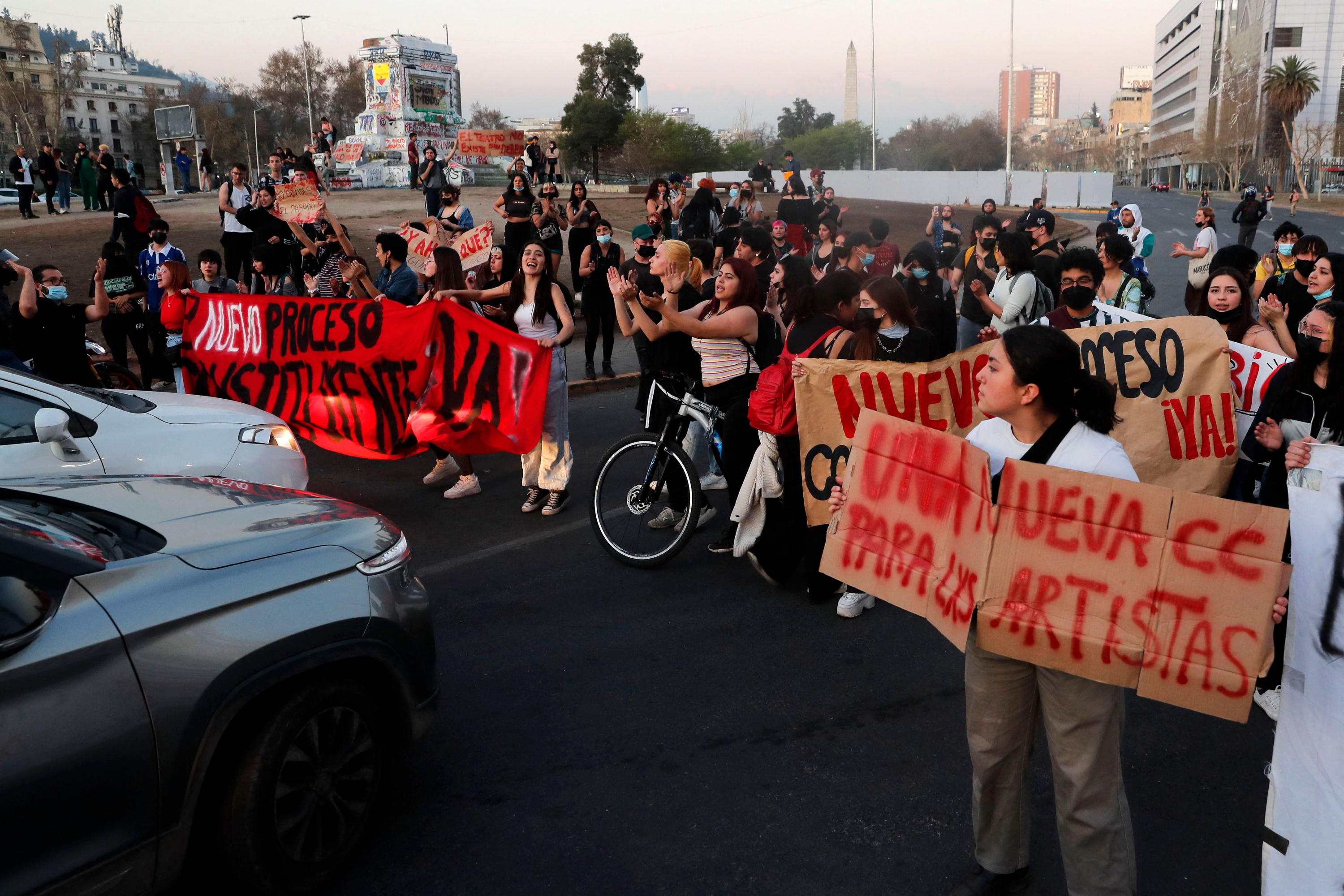 Manifestación de estudiantes en Chile. Foto: AFP