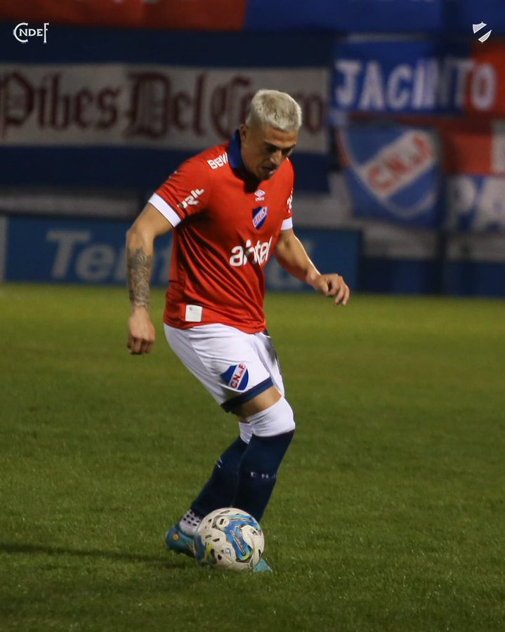 Almeida en el encuentro ante Miramar. Foto: Nacional Twitter.
