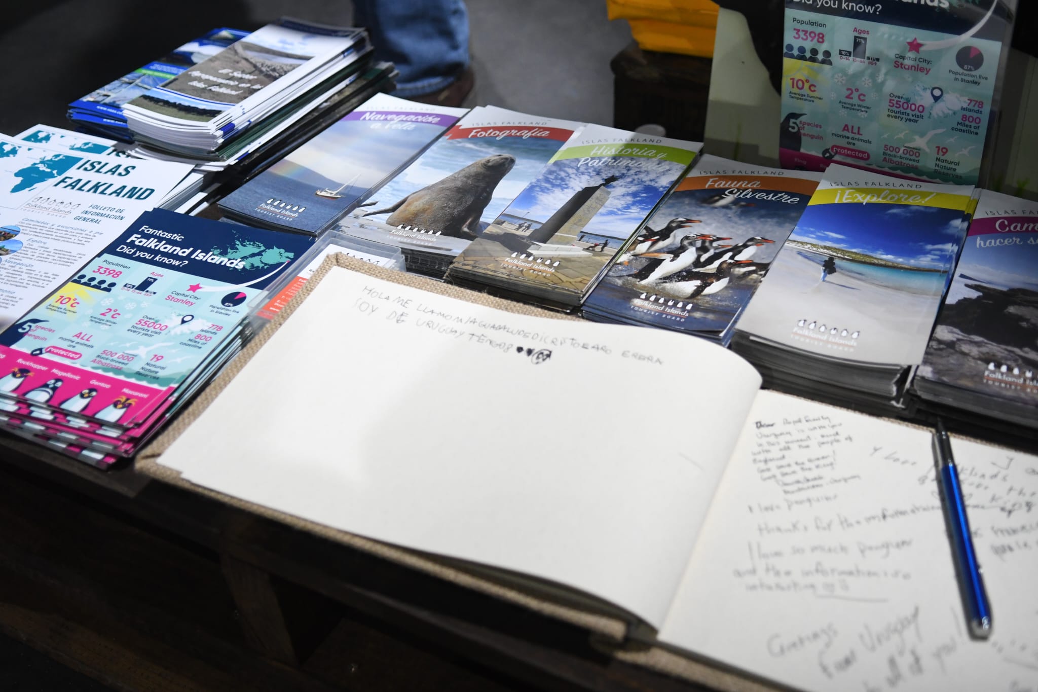 Escritorio de las Islas Malvinas en Expo Prado