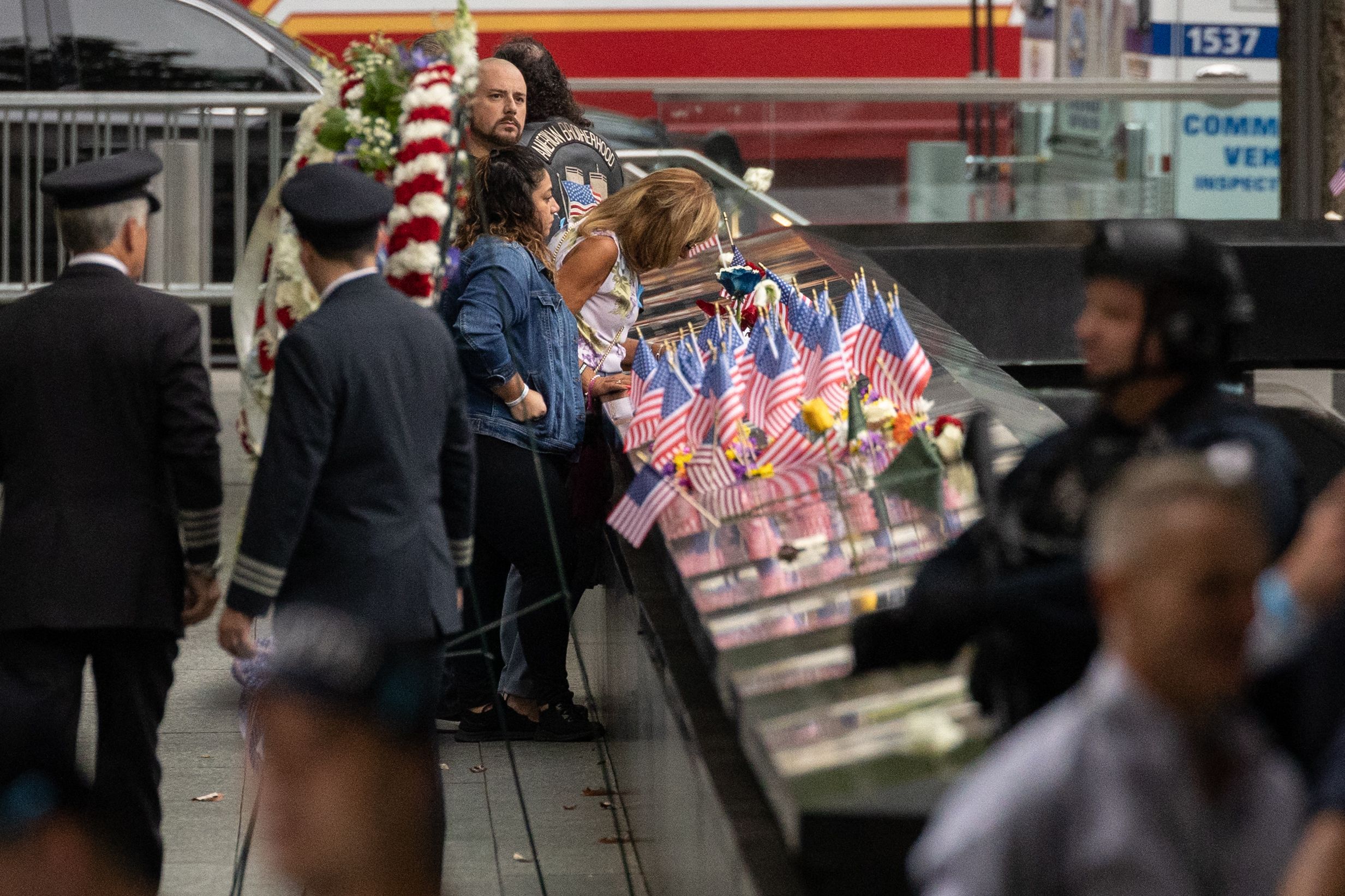 Familiares de las victimas marcaron presencia ayer en Nueva York. Foto: AFP