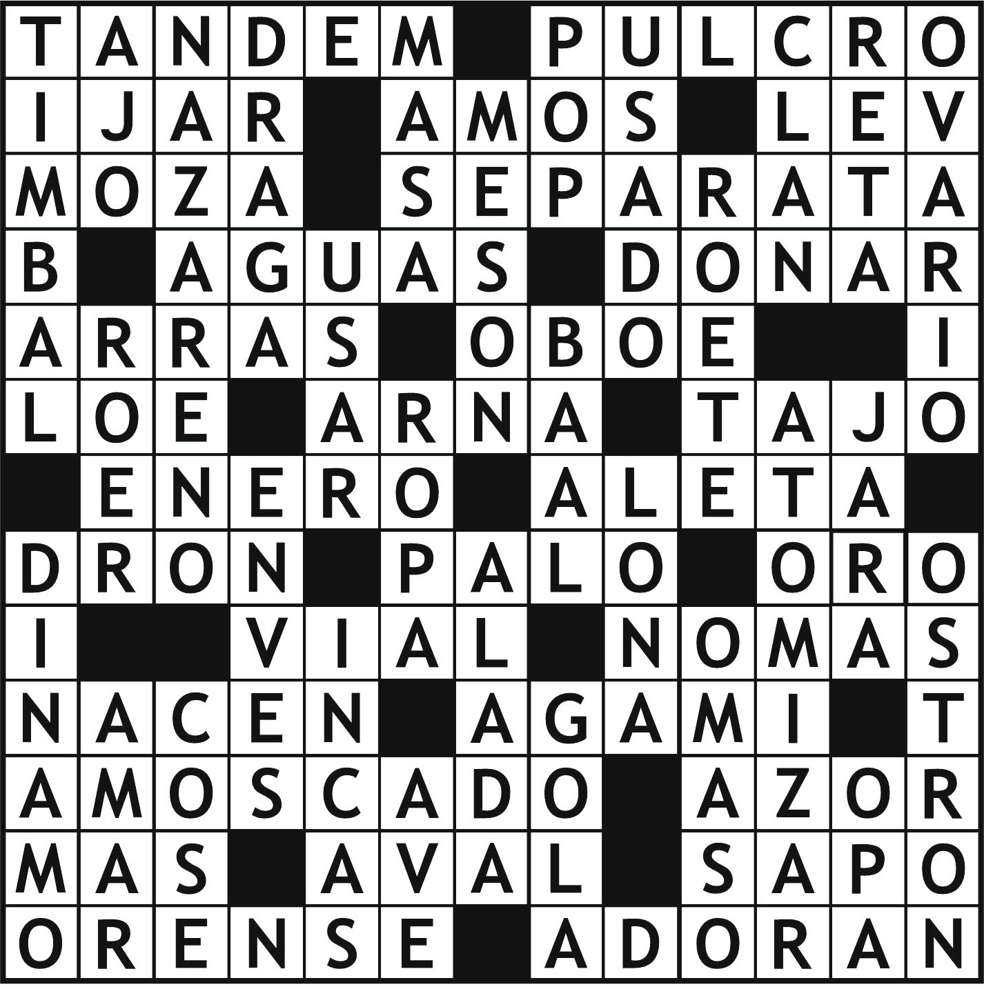 Solución del juego anterior.