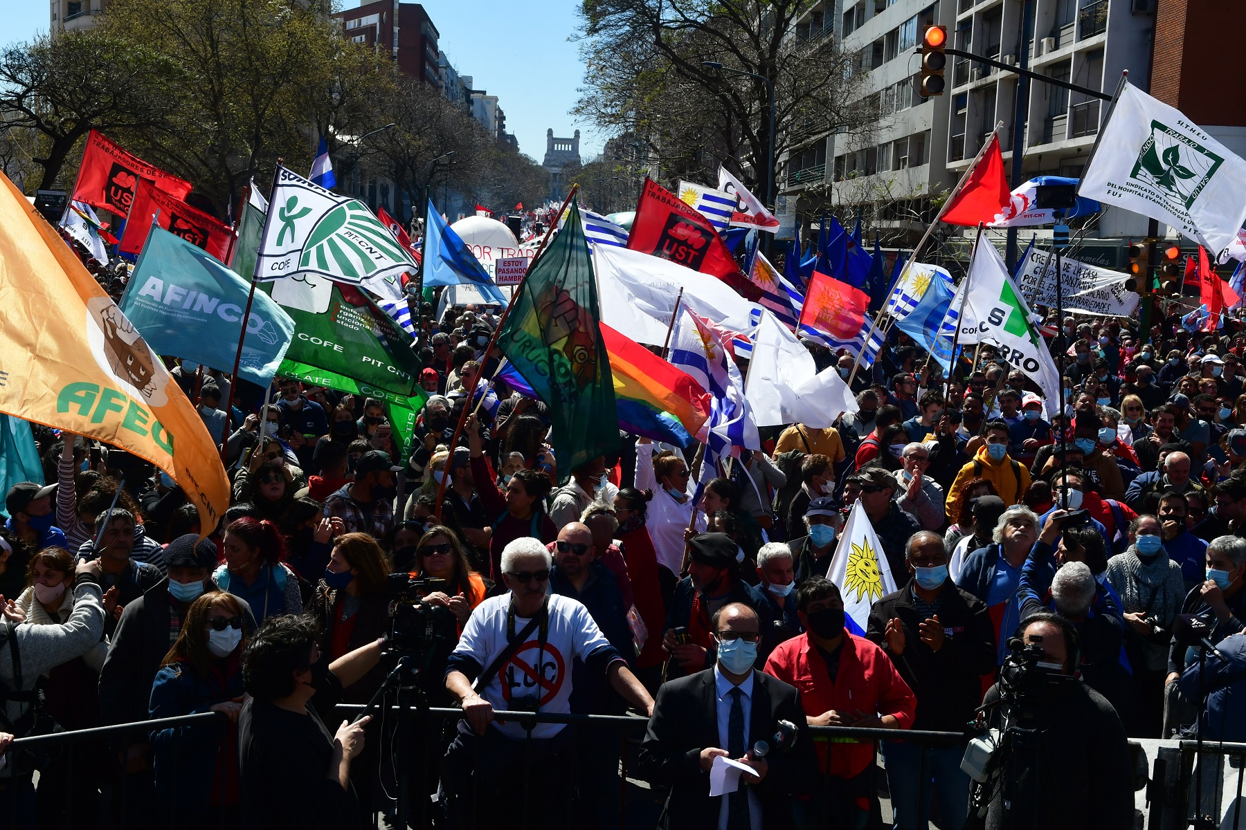 Movilización y acto del Pit-Cnt. Foto: Francisco Flores.
