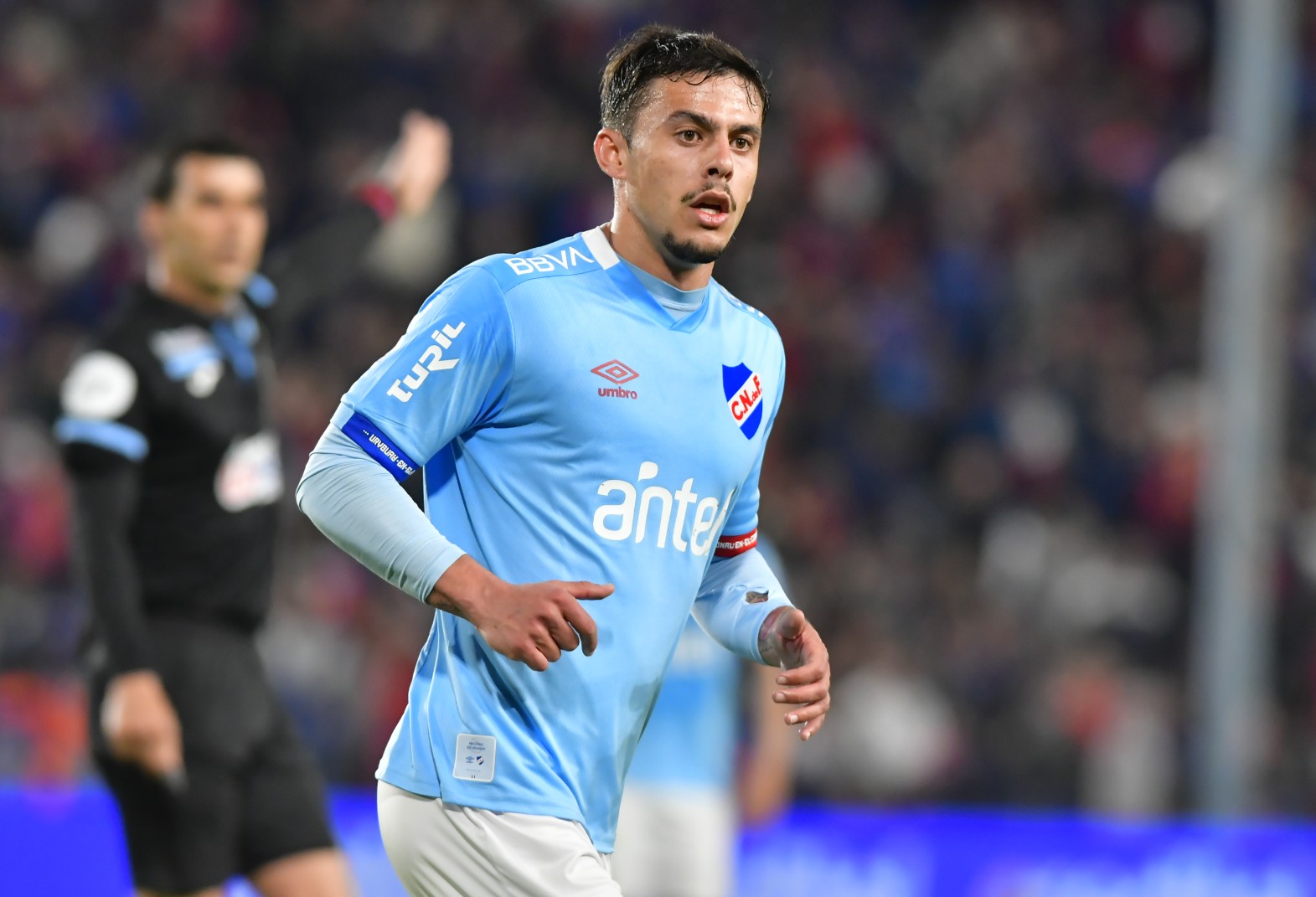 Felipe Carballo defendiendo la camiseta de Nacional. Foto: Estefanía Leal.