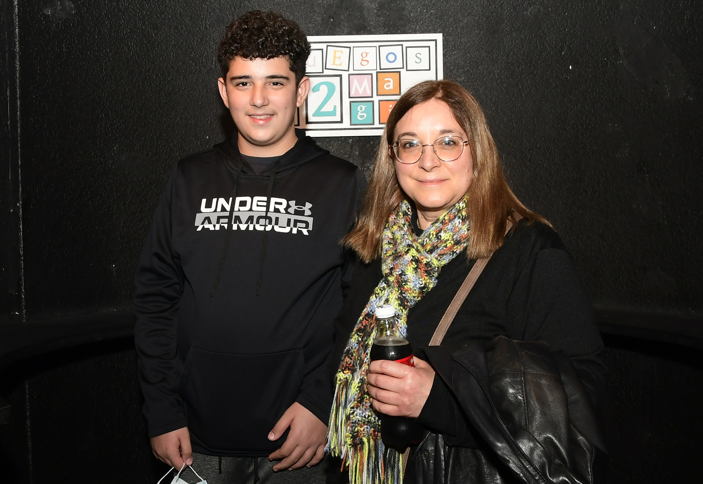Sebastián Busiello y Dina Valente en el divertido encuentro.