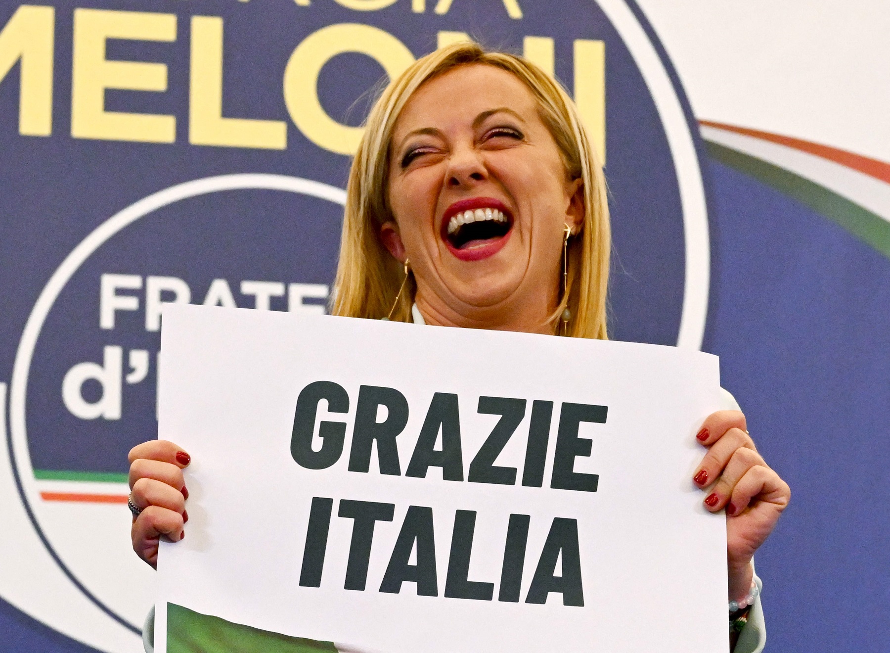 Giorgia Meloni. Foto: AFP.