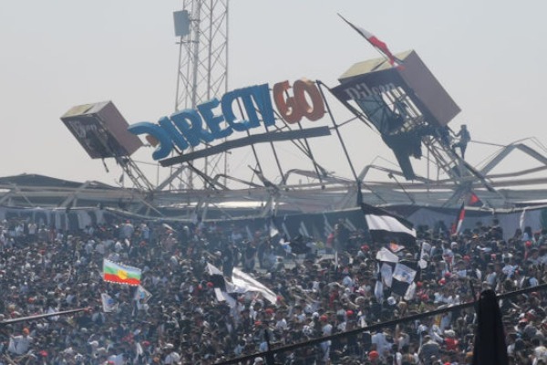 Así quedó la estructura del estadio de Colo Colo.