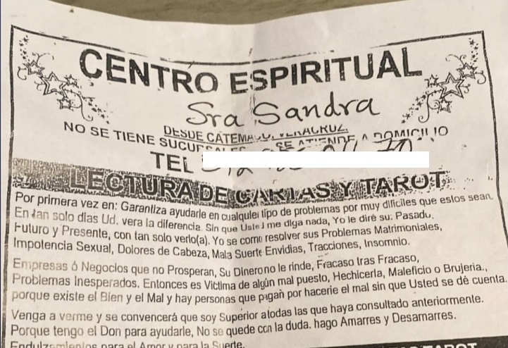 "Espiritista" ofrecía limpiezas para la salud y la prosperidad