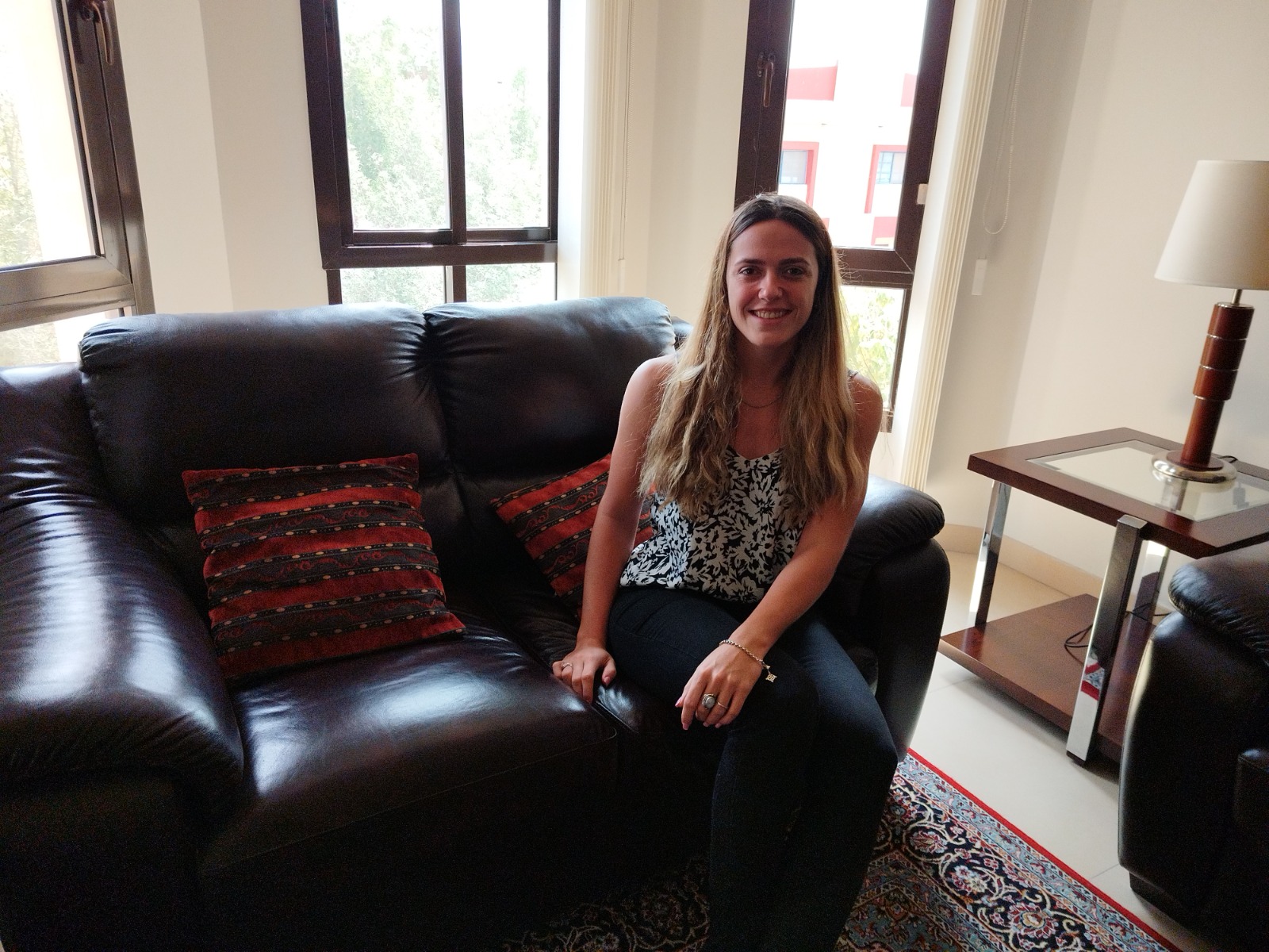 María Belén Hermida en Qatar. Foto: Juan Pablo Romero.