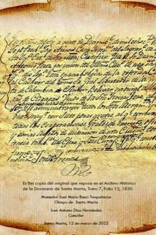 Registro de defunción de Simón Bolívar. Foto: EL TIEMPO (GDA)